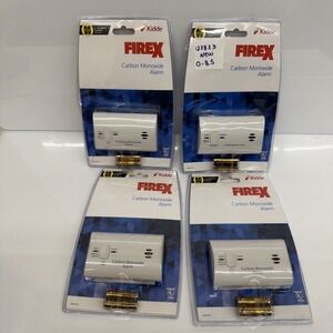 LOT OF 4 Kidde Firex Carbon Monoxide Detector, Battery Operated, CO Detector